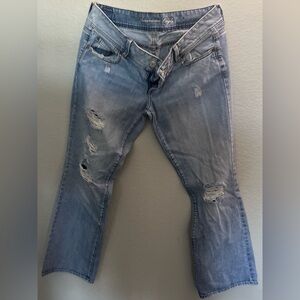 American Eagle Outfitters Jeans in Blue with Distressed Finish